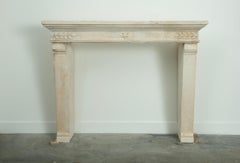 Antique Limestone Fireplace mantel