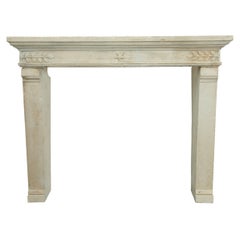 Antique Limestone Fireplace mantel