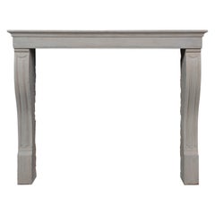 Antique Limestone Fireplace Mantel from France