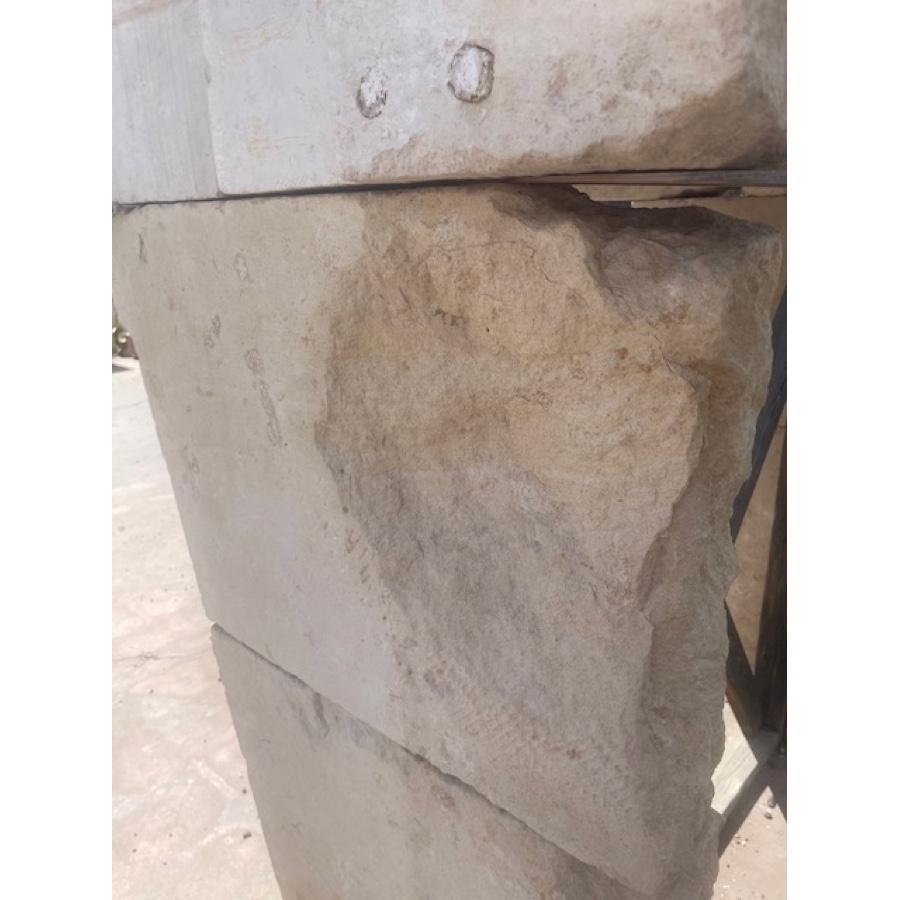 Antique Limestone Fireplace with Trumeau For Sale 5