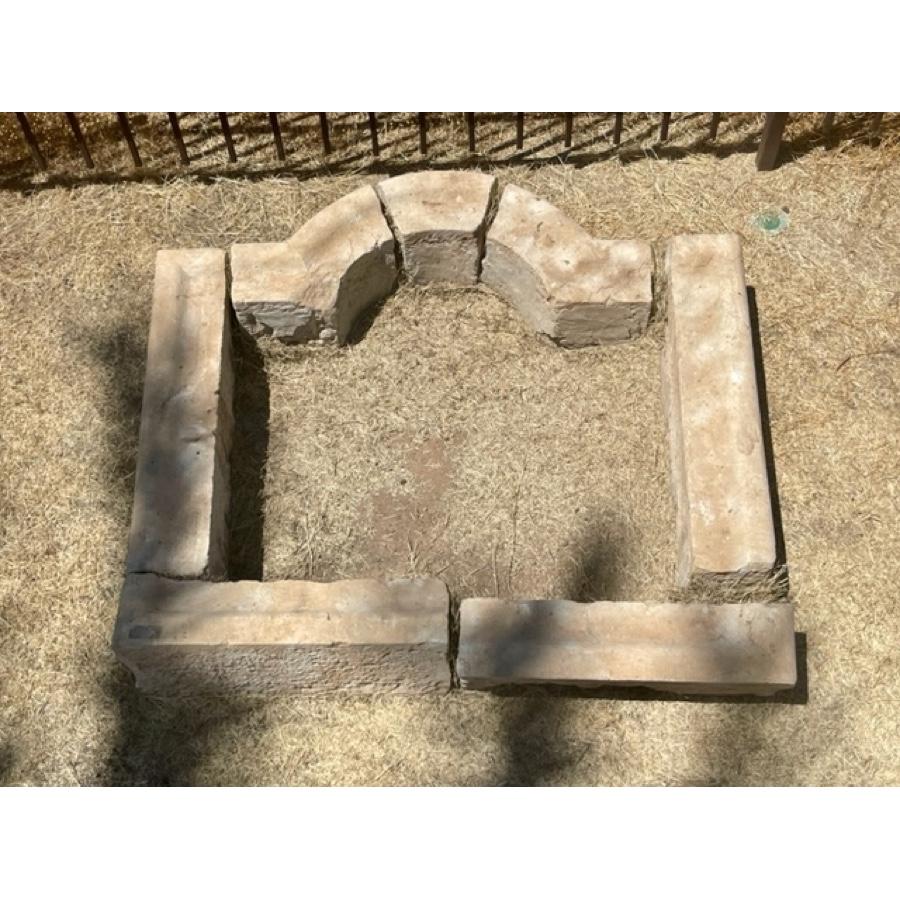 Antique limestone fountain.
Dimensions: Approximate - 63.5D” x 58.5”W x 14”H.

Beautiful texture and patina.