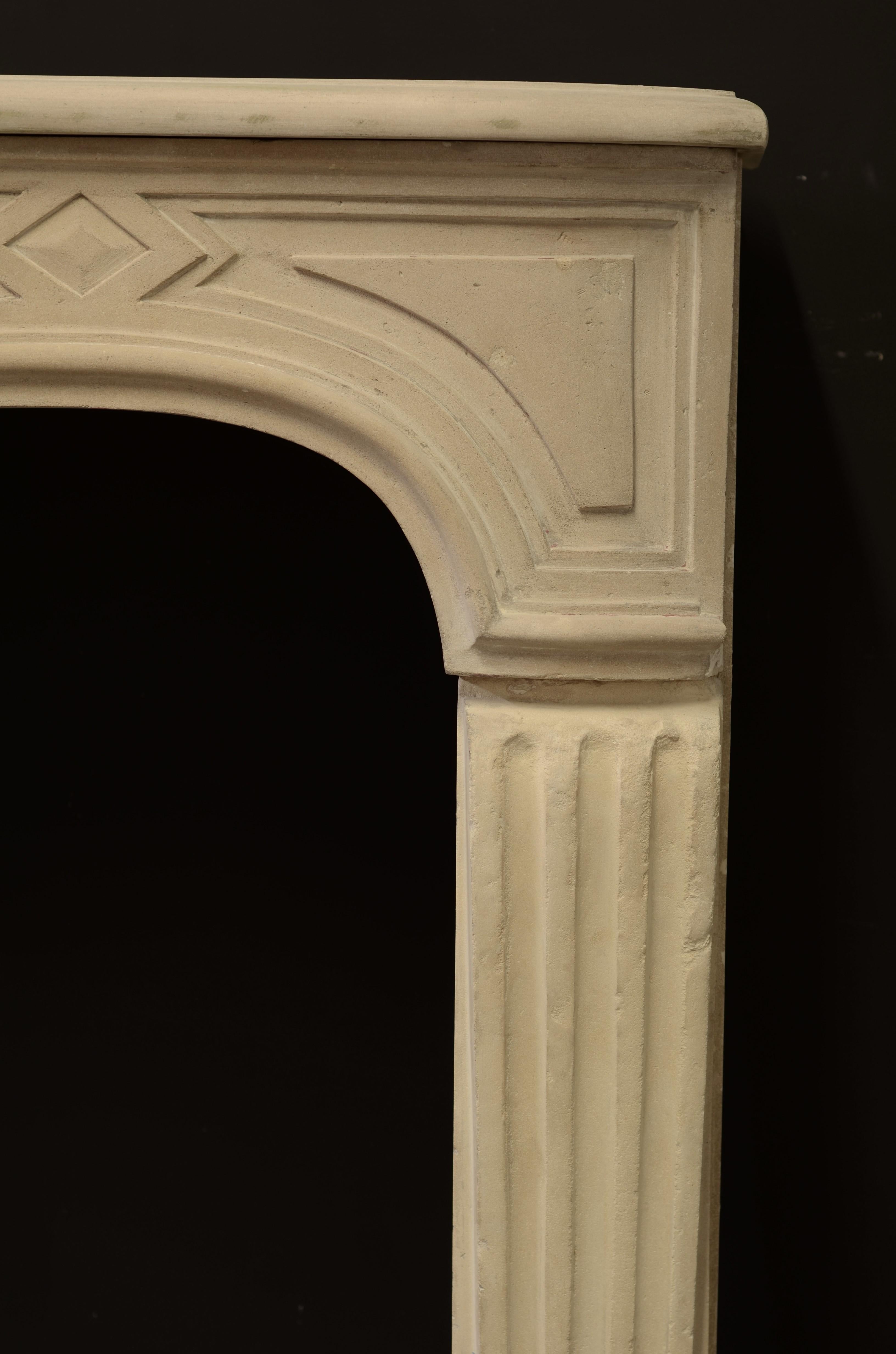 Antique Limestone Louis XV Fireplace Mantel For Sale 1