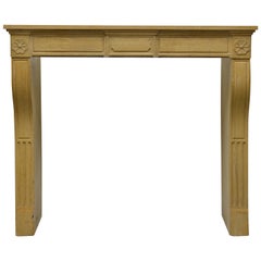 Antique Limestone Louis XVI Fireplace Mantel