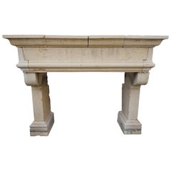 Antique Limestone Mantel, circa 1820