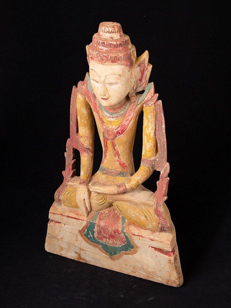 Antique Limestone Shan Buddha Statue from Burma For Sale 7