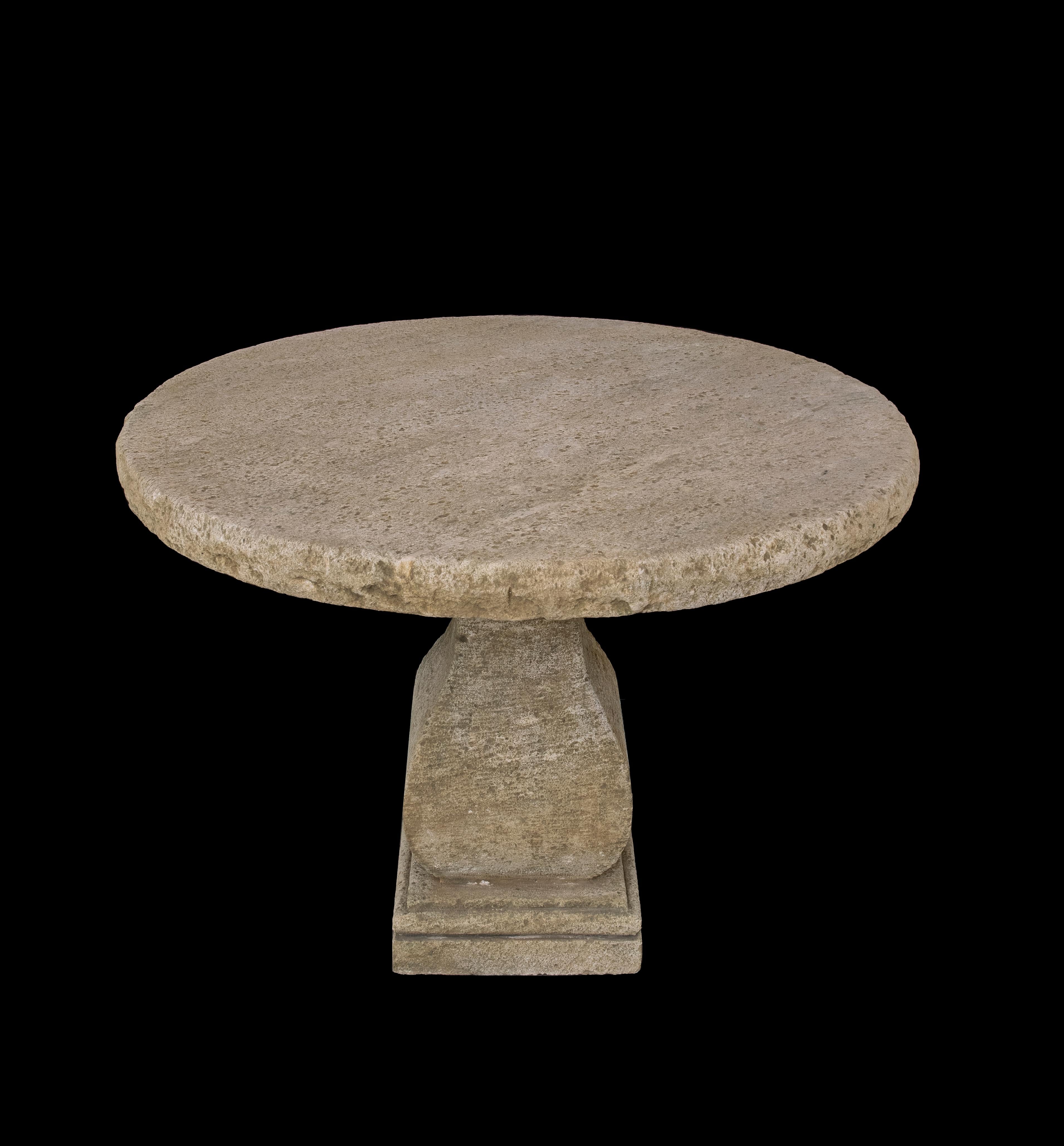 Rustic Antique Limestone Table - Old Stone Table For Sale