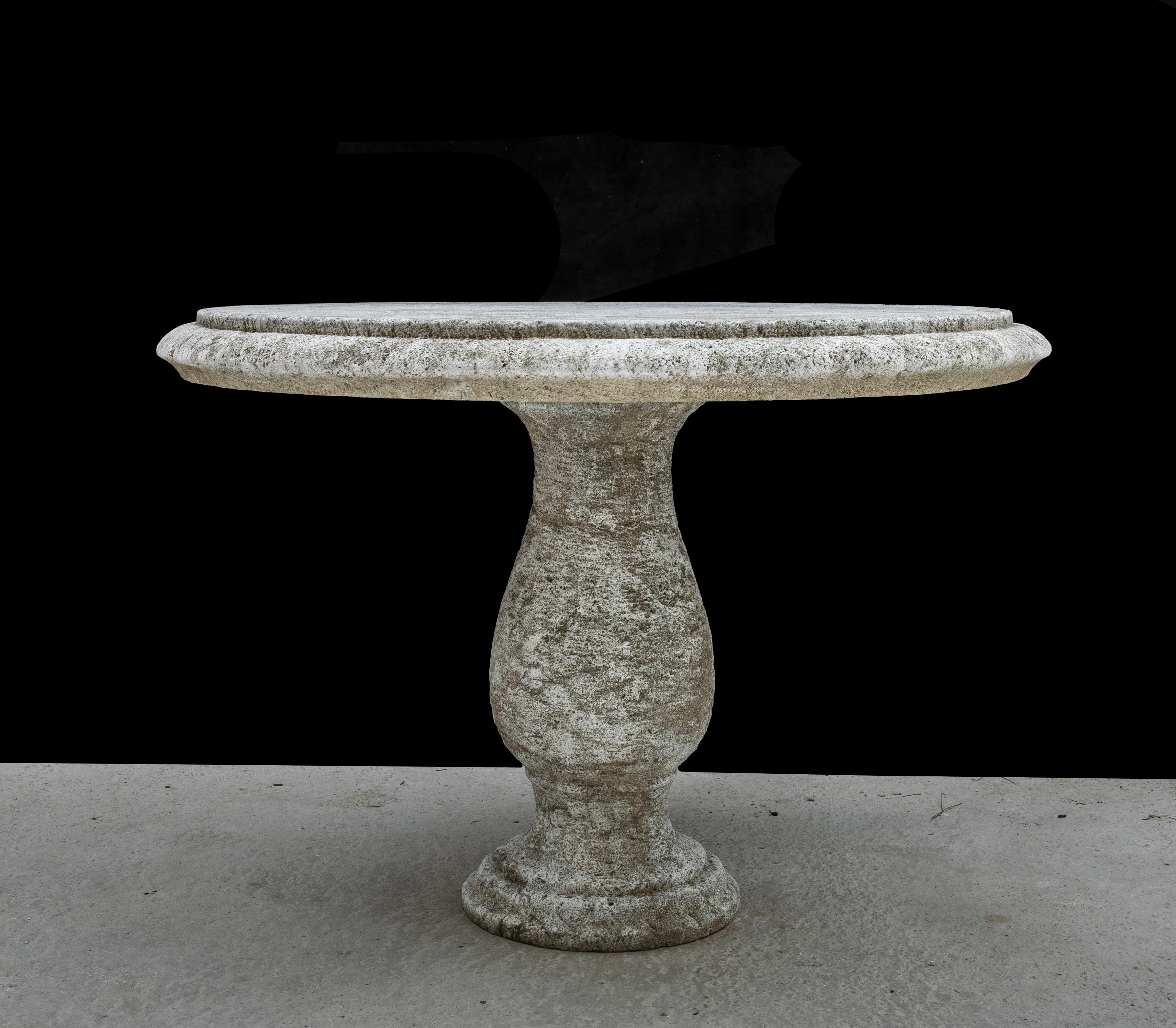 Italian Antique Limestone Table - Old Stone Table For Sale
