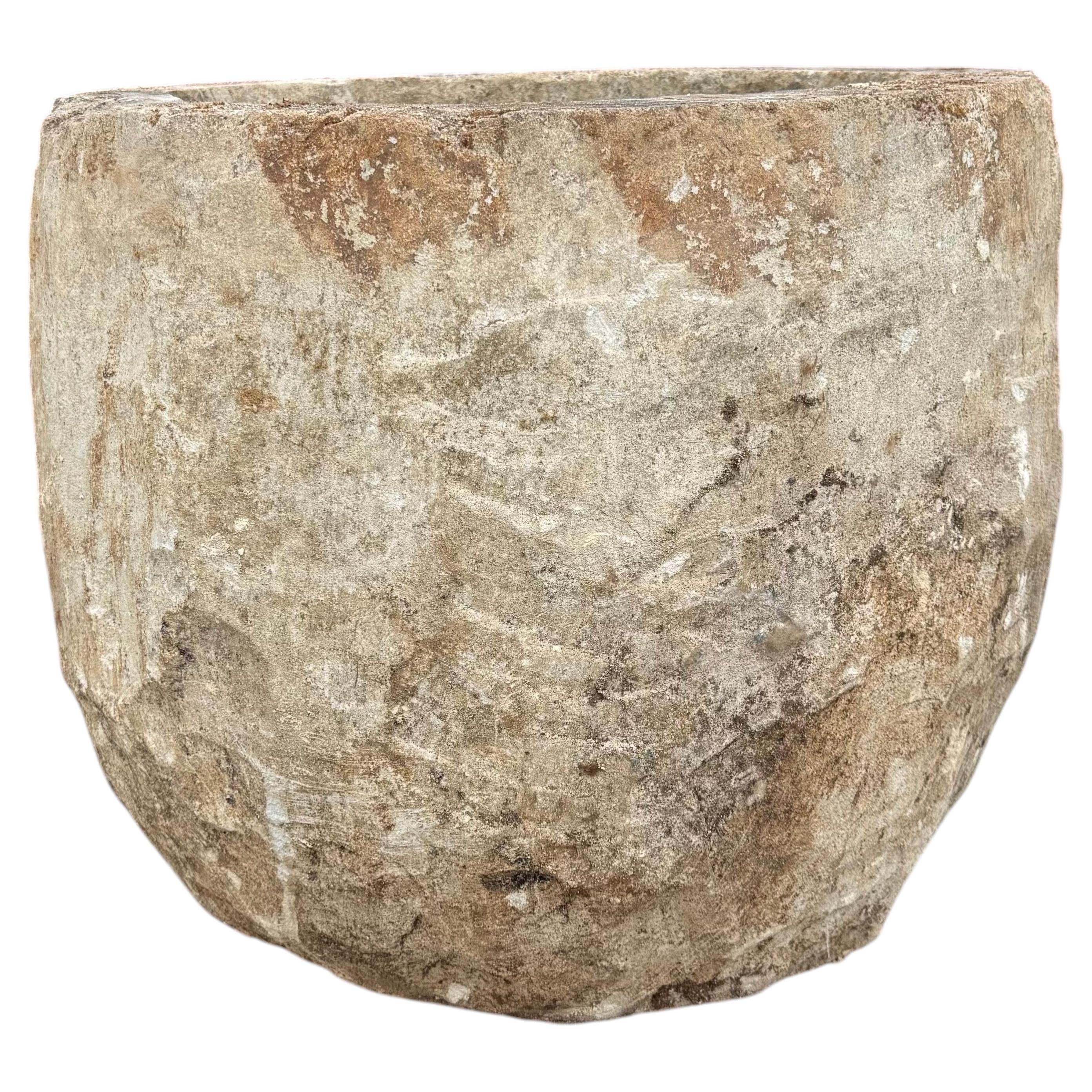 Abbeveratoio antico in pietra calcarea 51226L