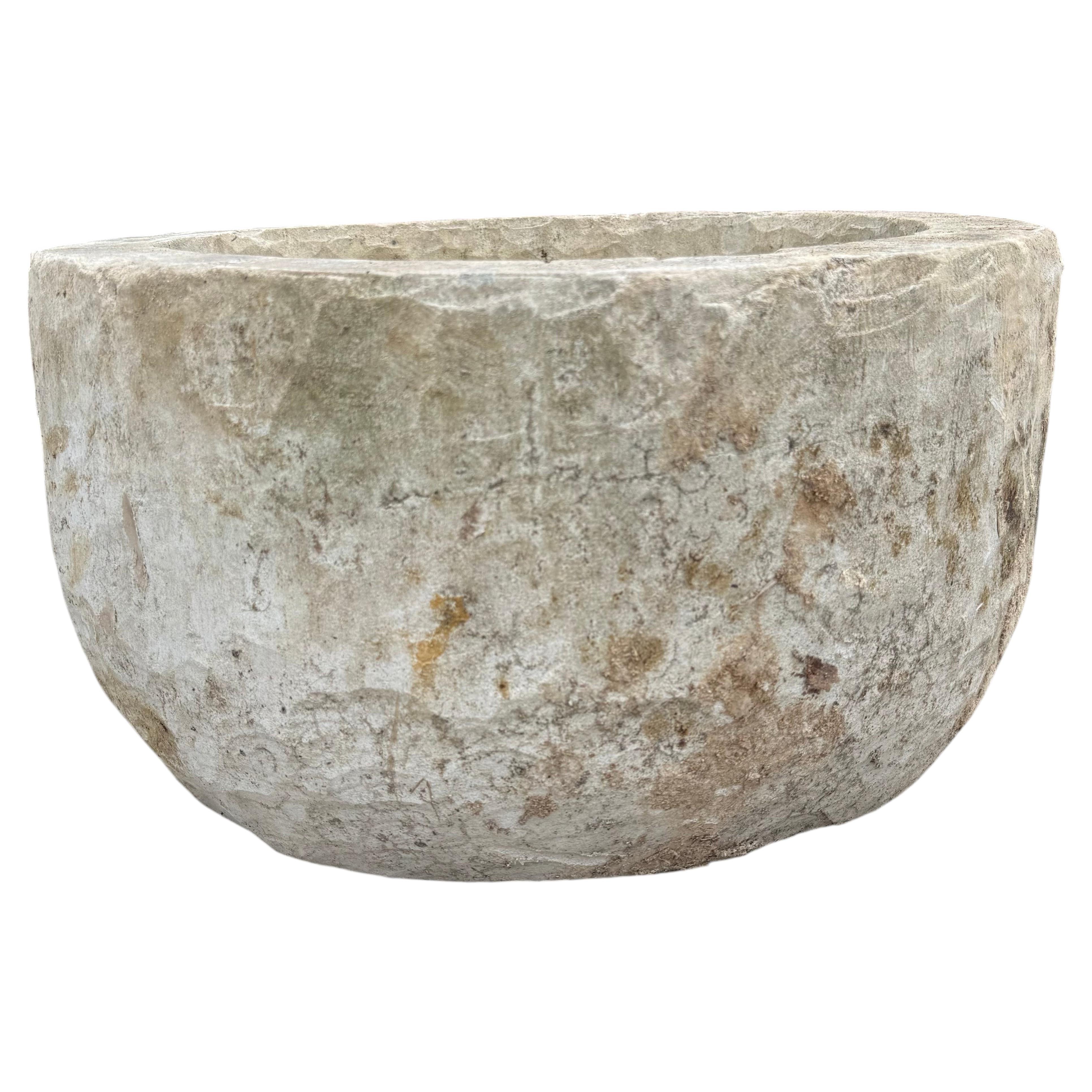 Auge en pierre calcaire antique 51626E 24" Dia