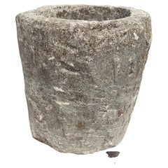 Antike Kalkstein Trog 51626k 22" Dia
