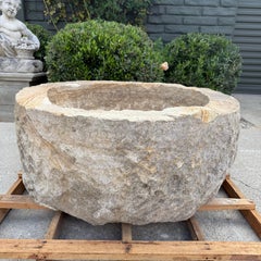 Comedero de Piedra Caliza Antigua 52926A 31,5" Dia