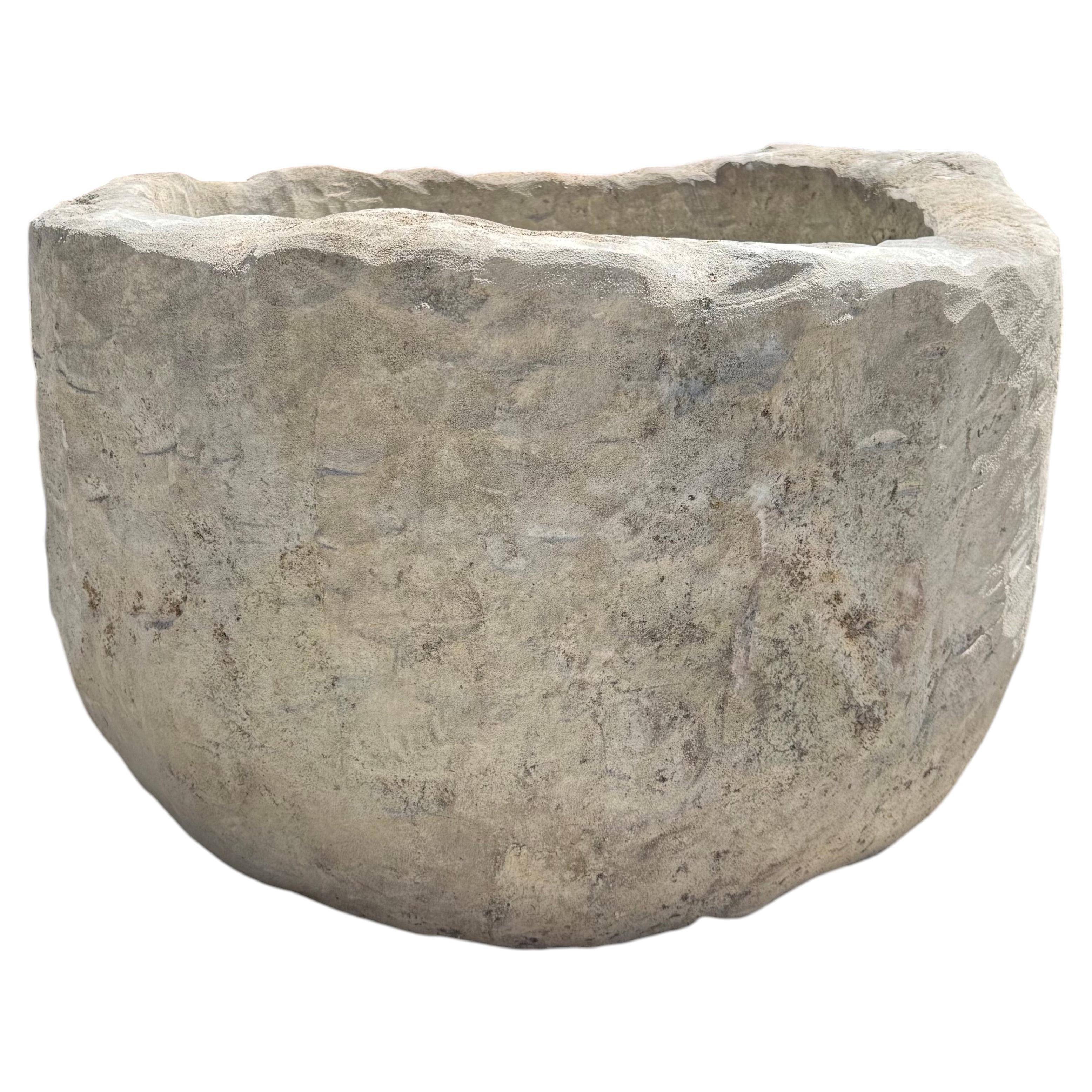 Abbeveratoio antico in pietra calcarea 5726C