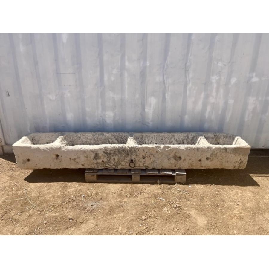 Antique Limestone Trough, Four Compartment In Fair Condition For Sale In Scottsdale, AZ