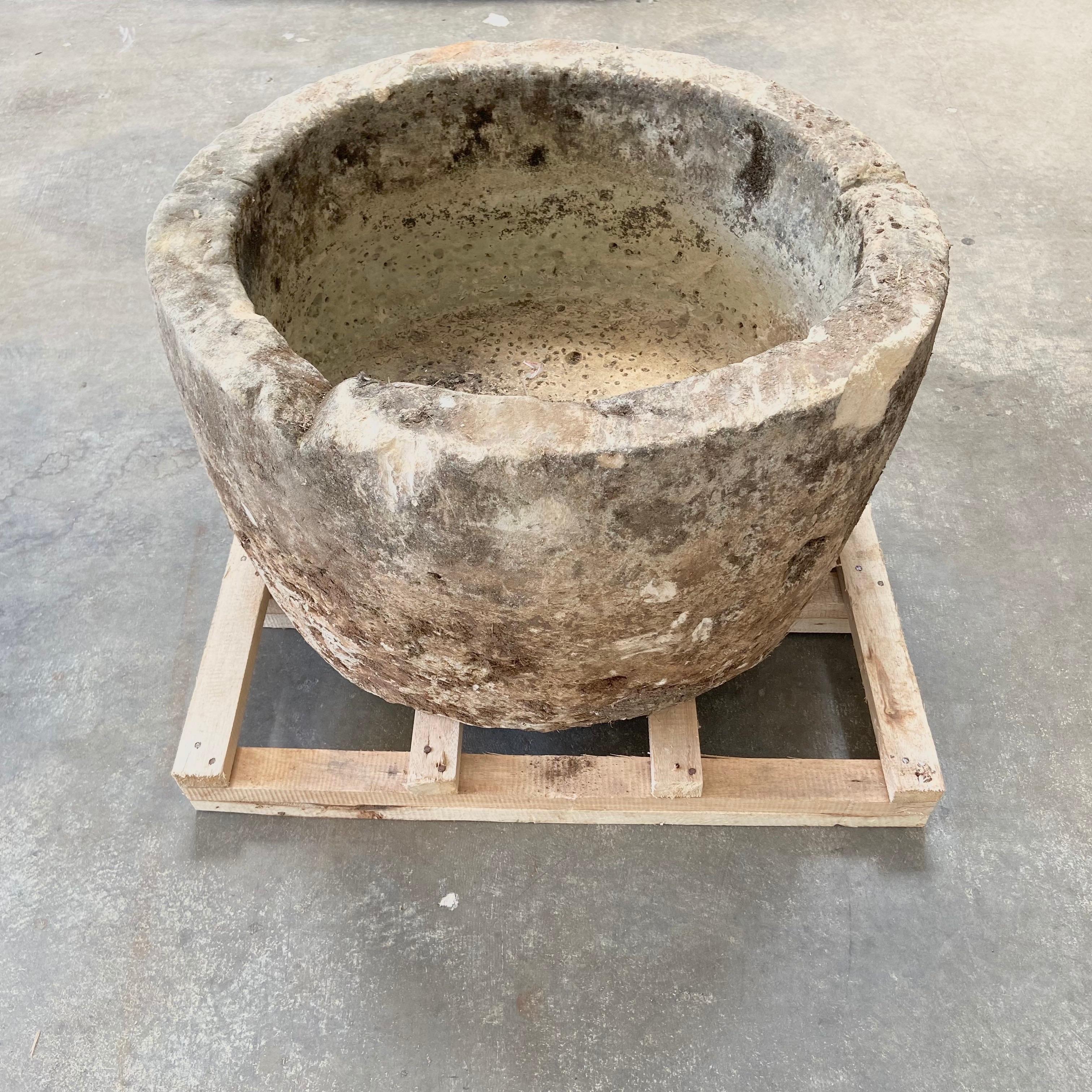 Antique Limestone Trough Planter or Fountain In Good Condition In Brea, CA