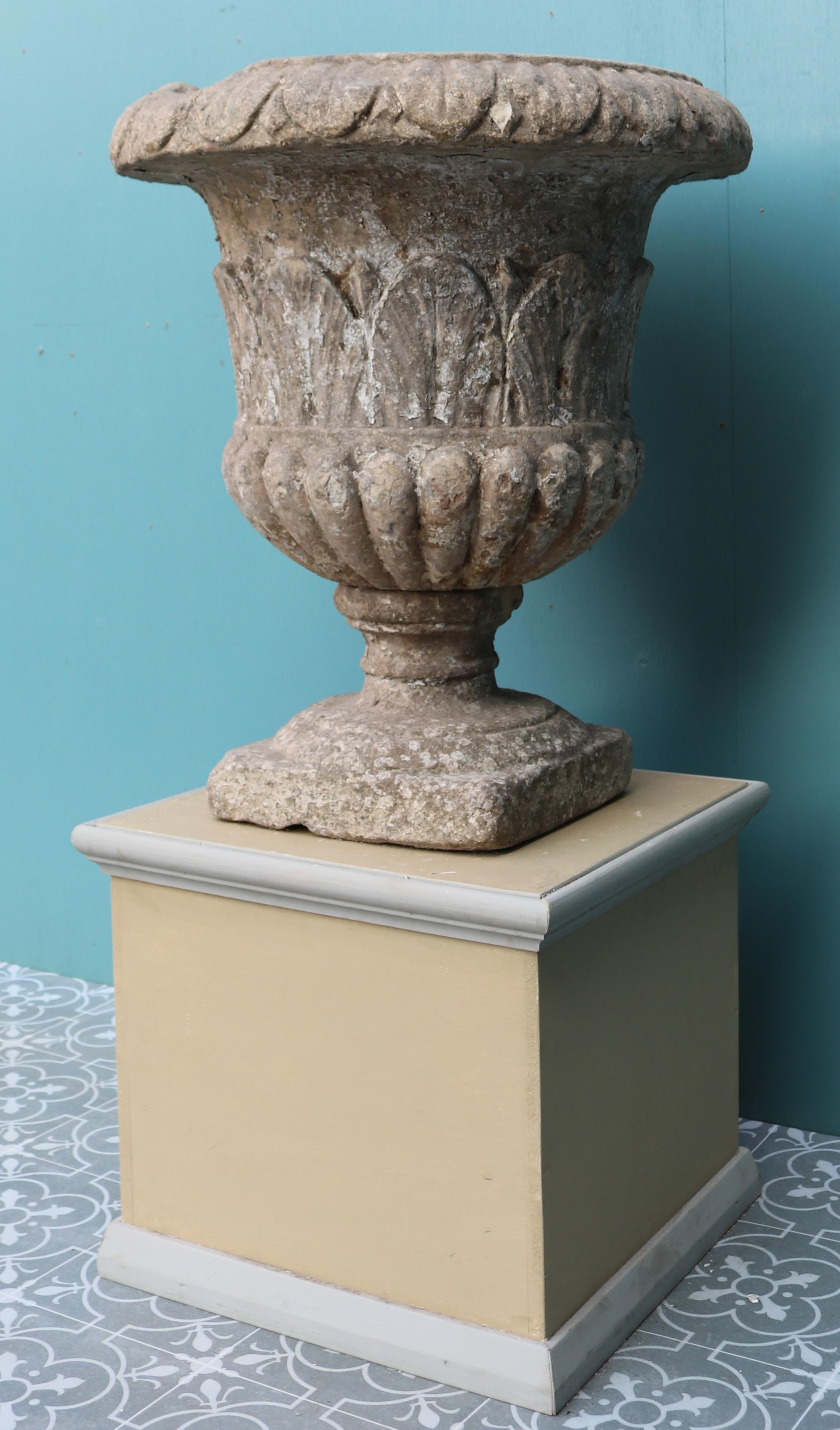 19th Century Antique Limestone Urn