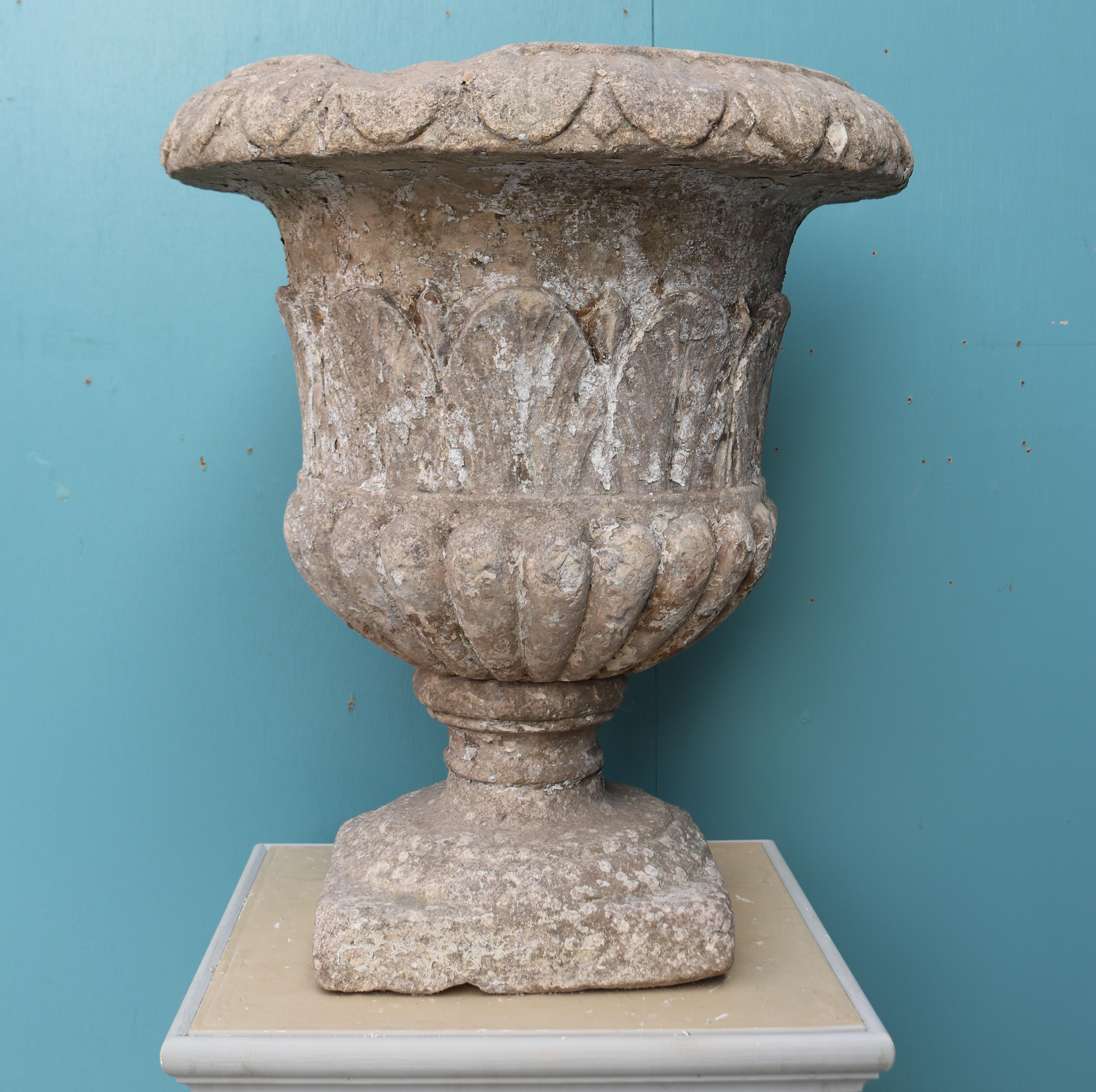 Antique Limestone Urn 1