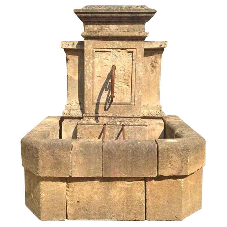 Antique Limestone Wall Fountain, circa 1850