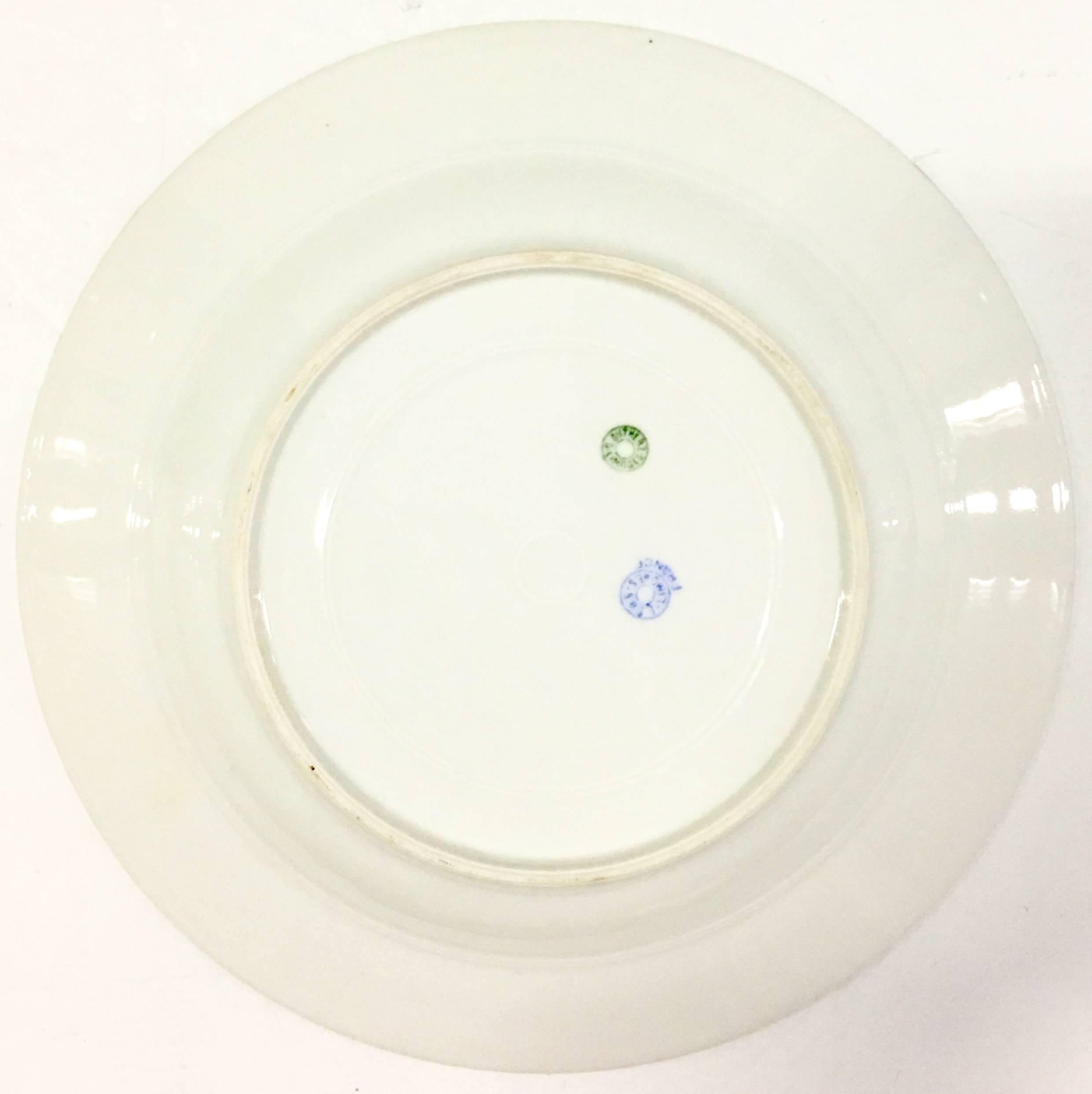 Antique Limoge France Porcelain Rim Soup Bowls by, Oscar Gutherz S/10 2