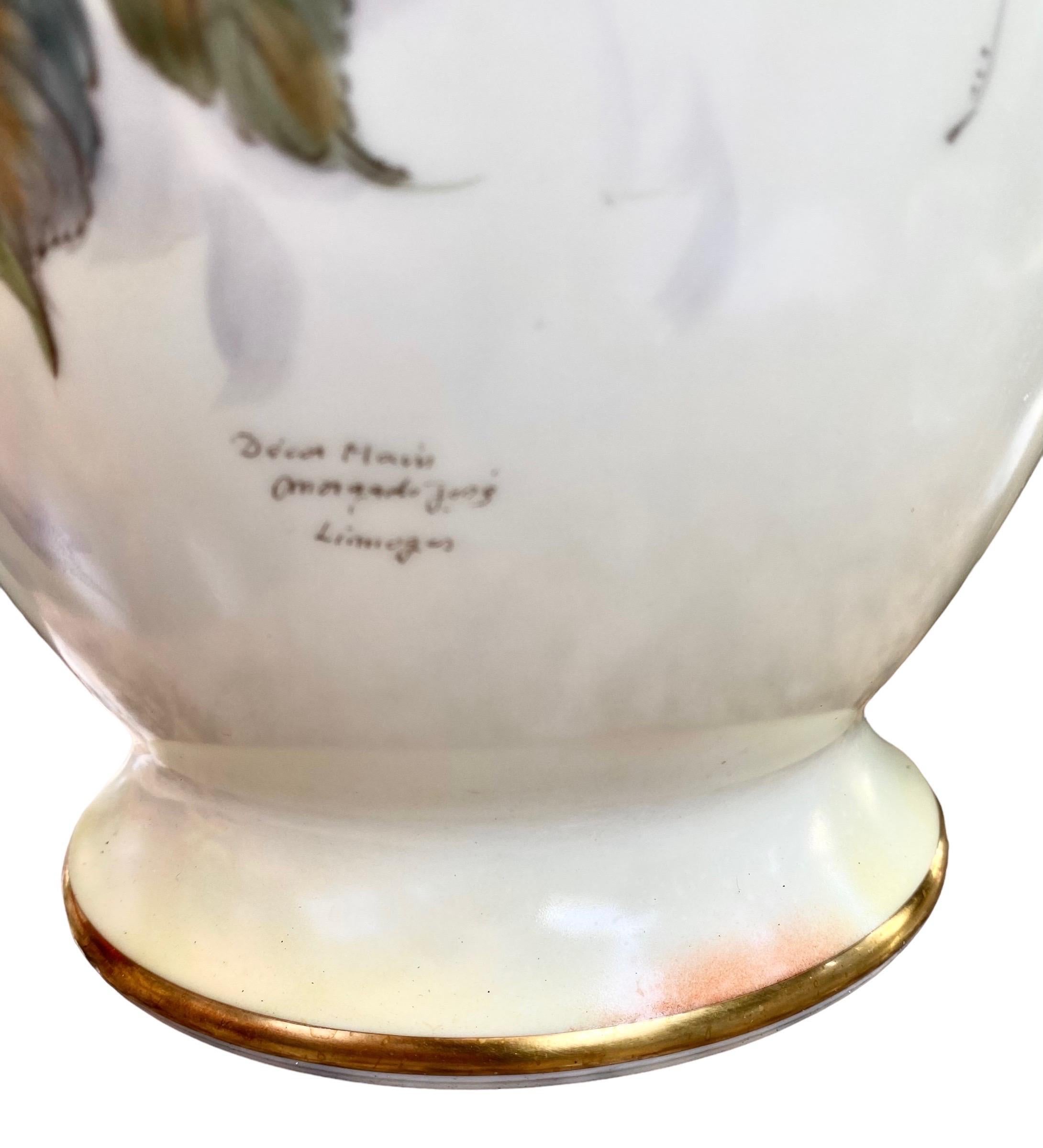 Antique Limoges Art Nouveau Roses Jardiniere 3