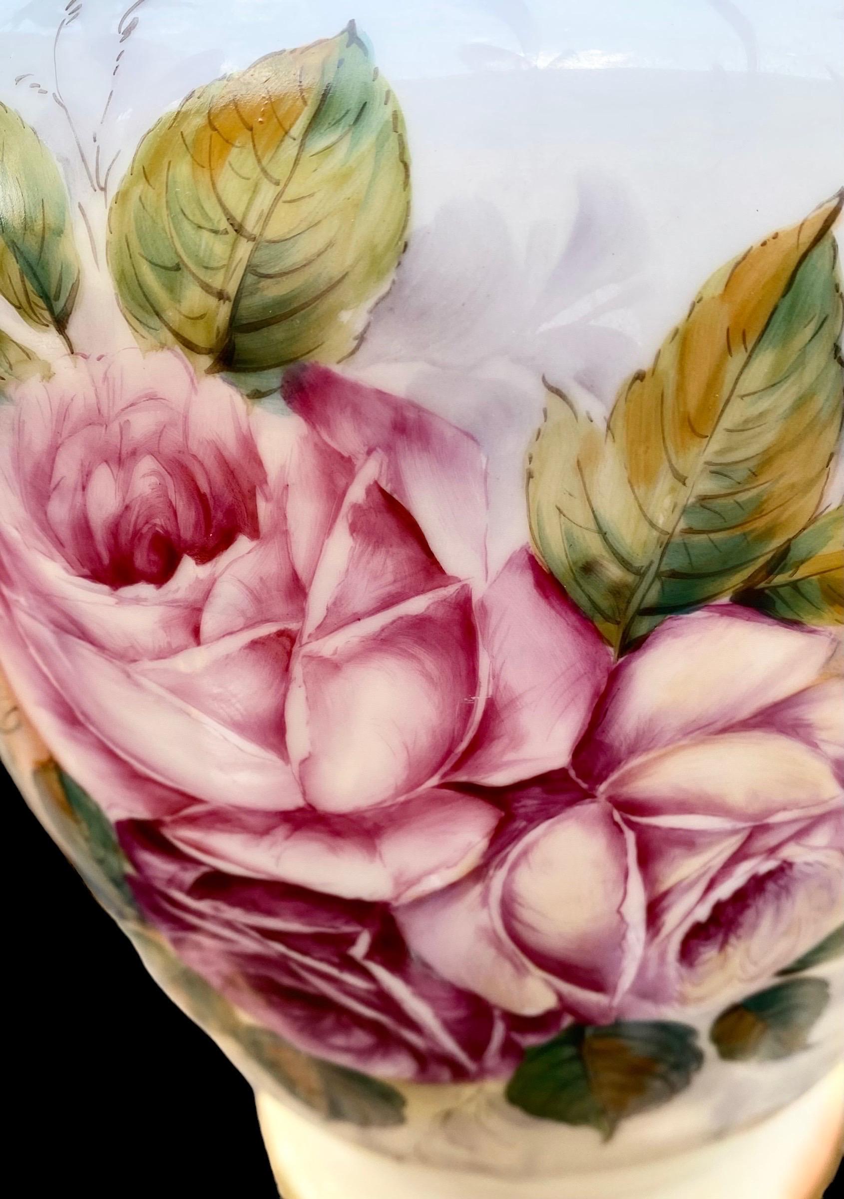 Antique Limoges Art Nouveau Roses Jardiniere 1