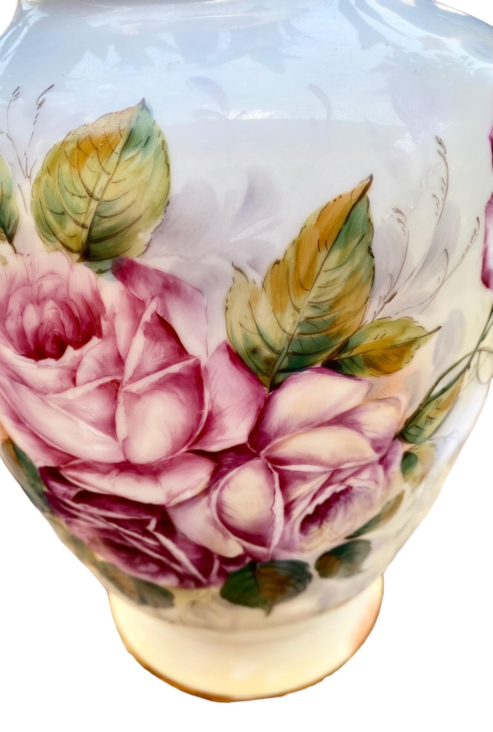 Antique Limoges Art Nouveau Roses Jardiniere 2