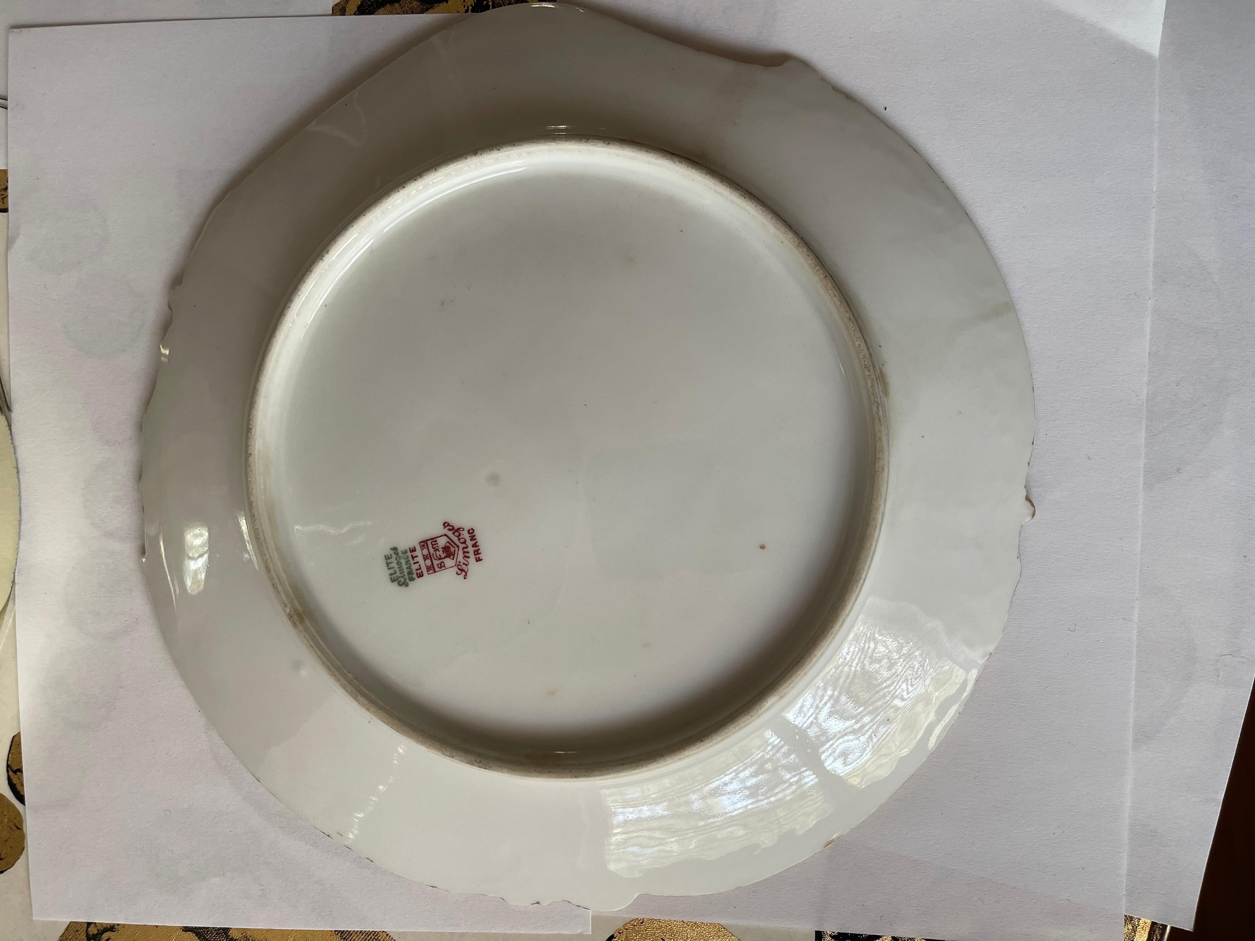 Antique Limoges France Marie -Louise Portrait Porcelain Plate For Sale 1
