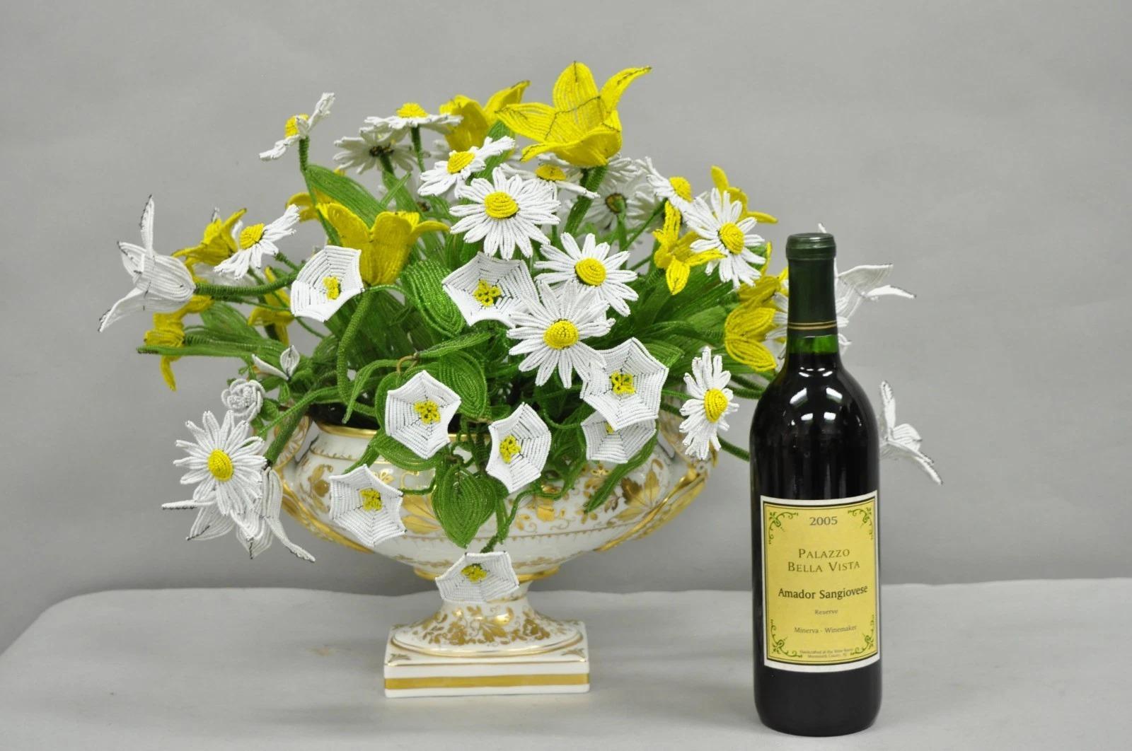 Antique Limoges French Regency White & Gold Porcelain Swan Urn Vase Cachepot For Sale 7