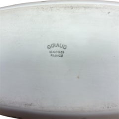 Antique Limoges Giraud Porcelain Hand-Painted Pink Flowers