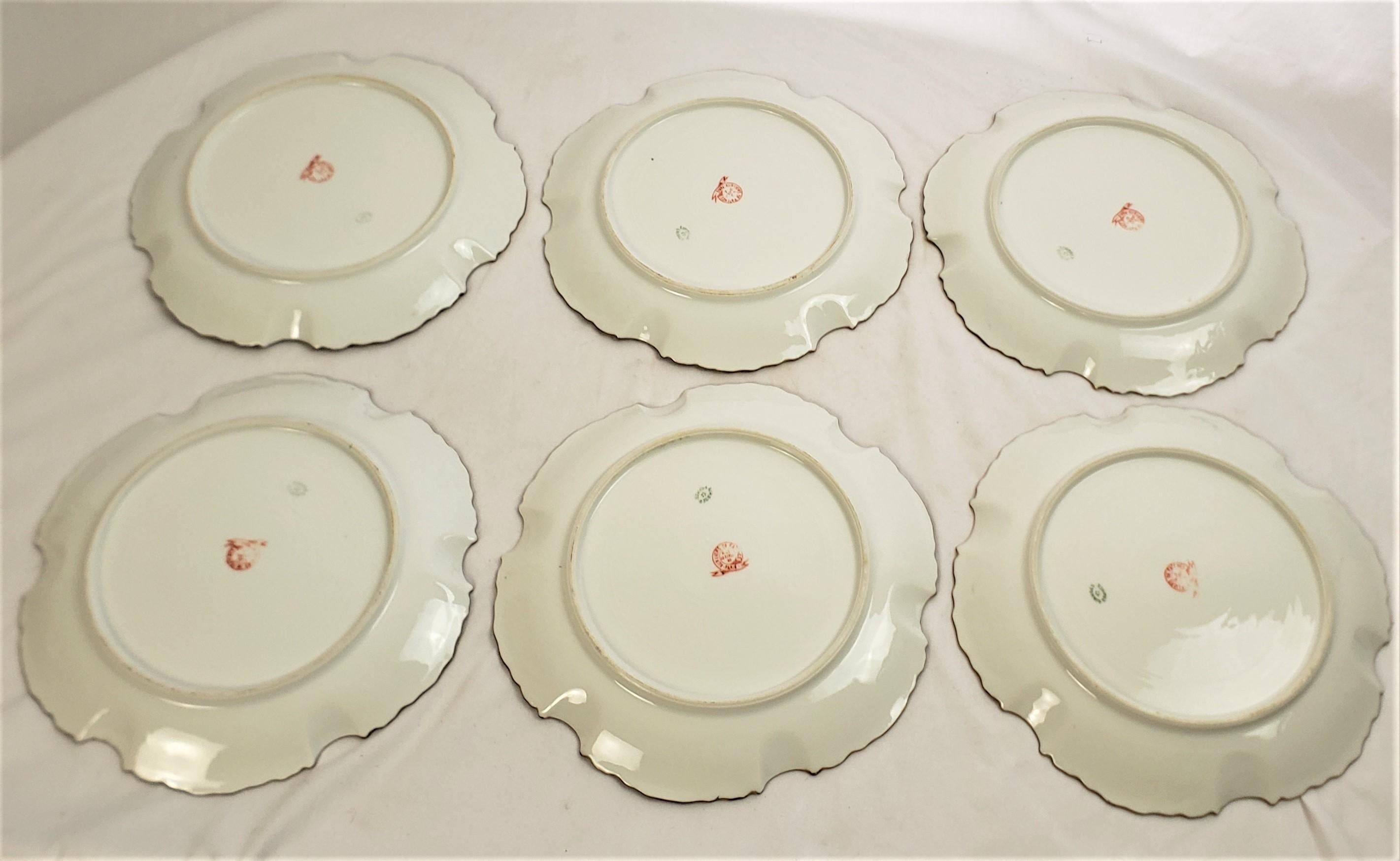 Antique Limoges Hand-Painted Fish Set with Matching Platter & Sauce Boat For Sale 2