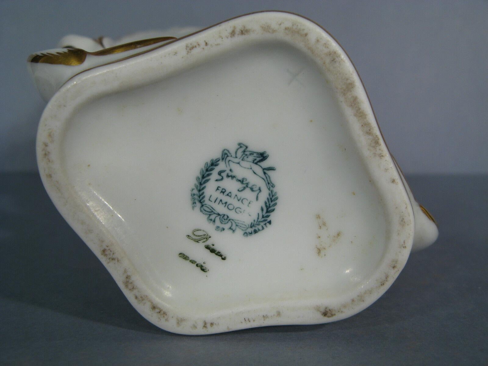 Antique Limoges Porcelain Church or Bridal Vase by Singer - 1Y174 4