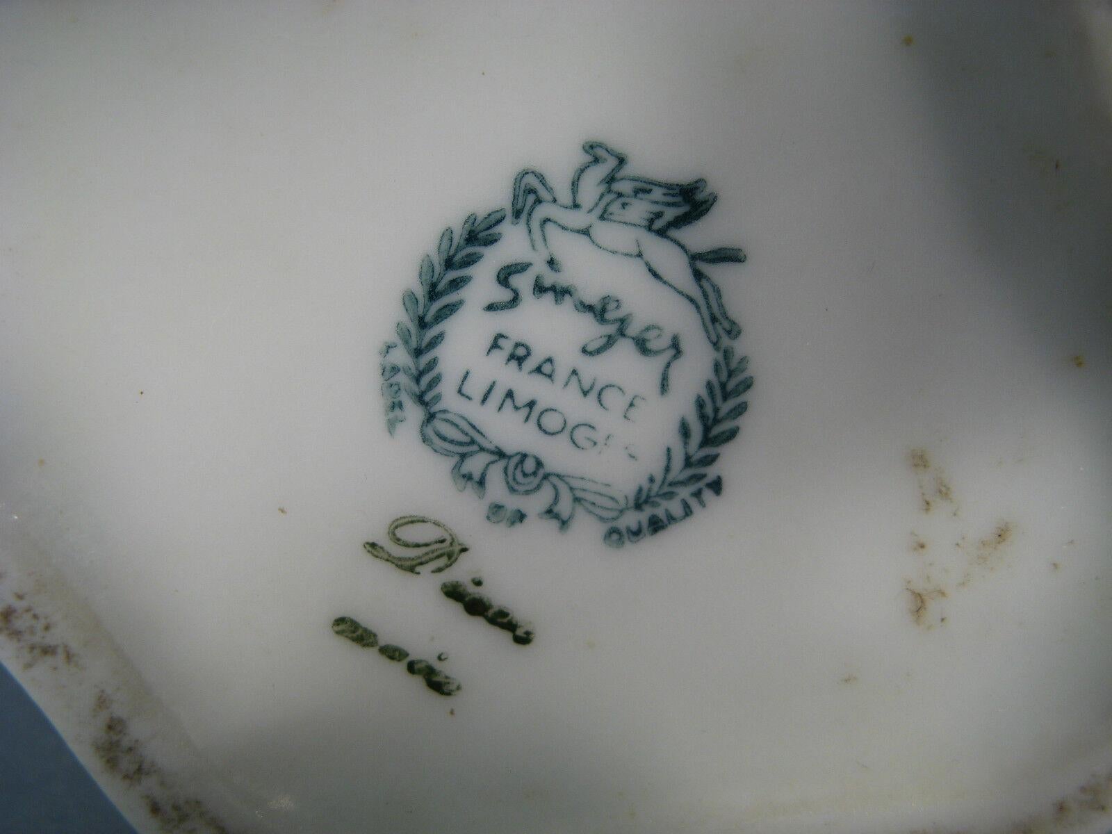 Antique Limoges Porcelain Church or Bridal Vase by Singer - 1Y174 5