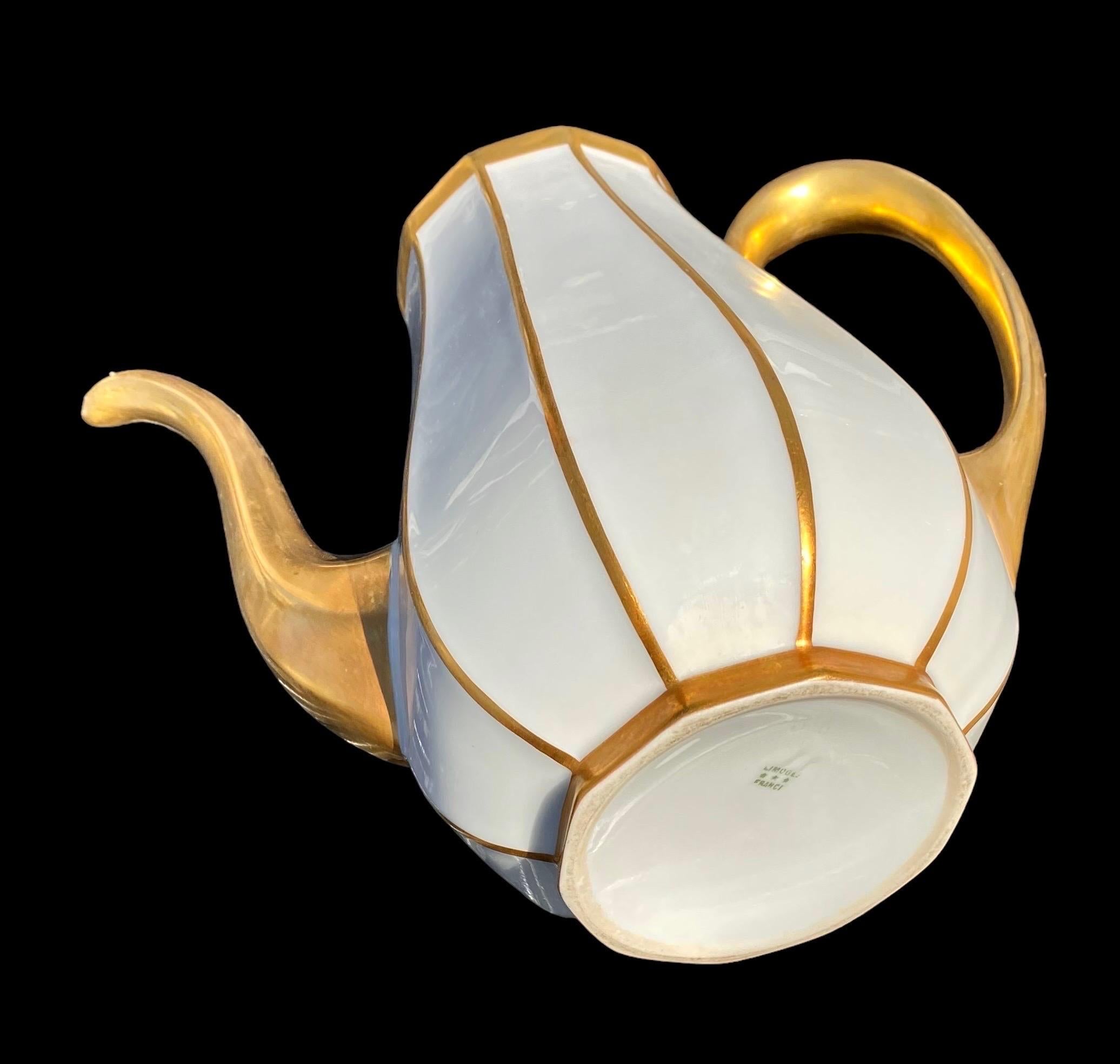 Antique Limoges Porcelain Coffee Pot 3