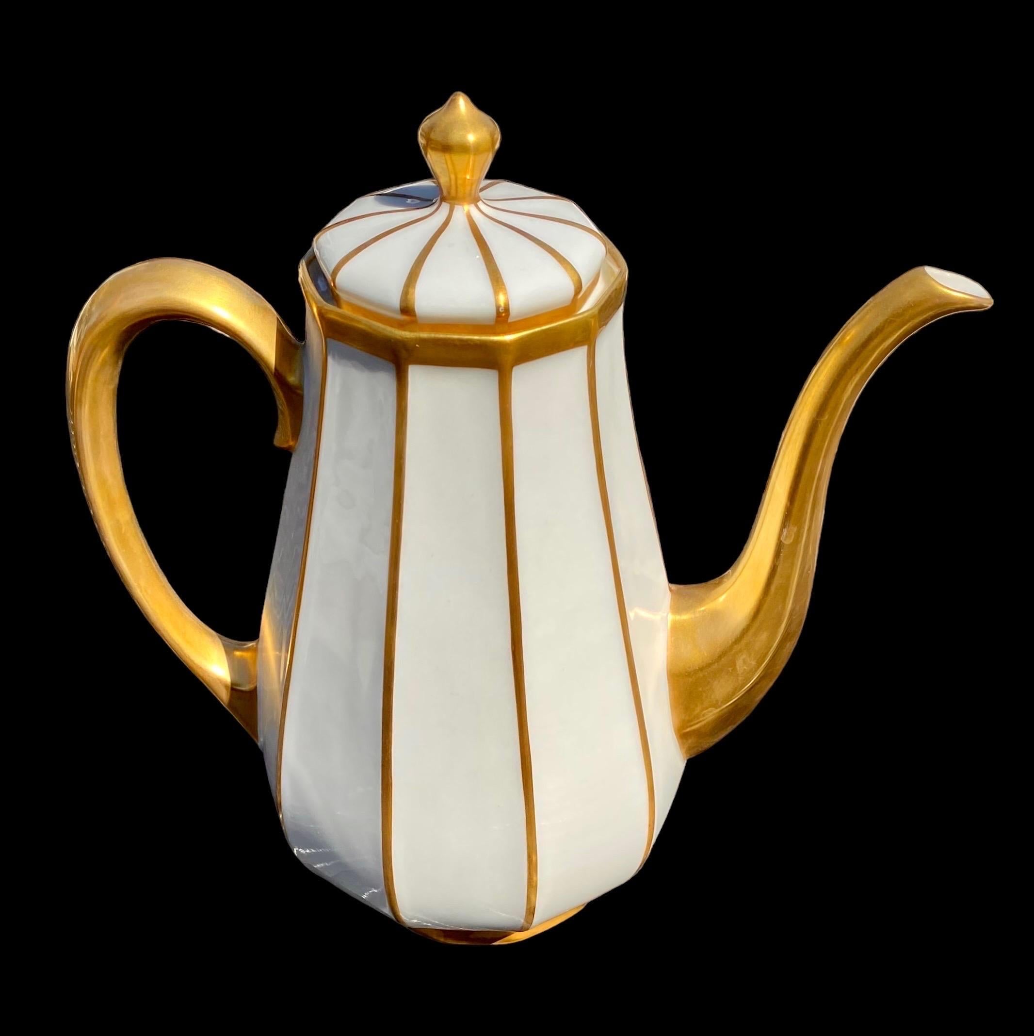 Belle Époque Antique Limoges Porcelain Coffee Pot