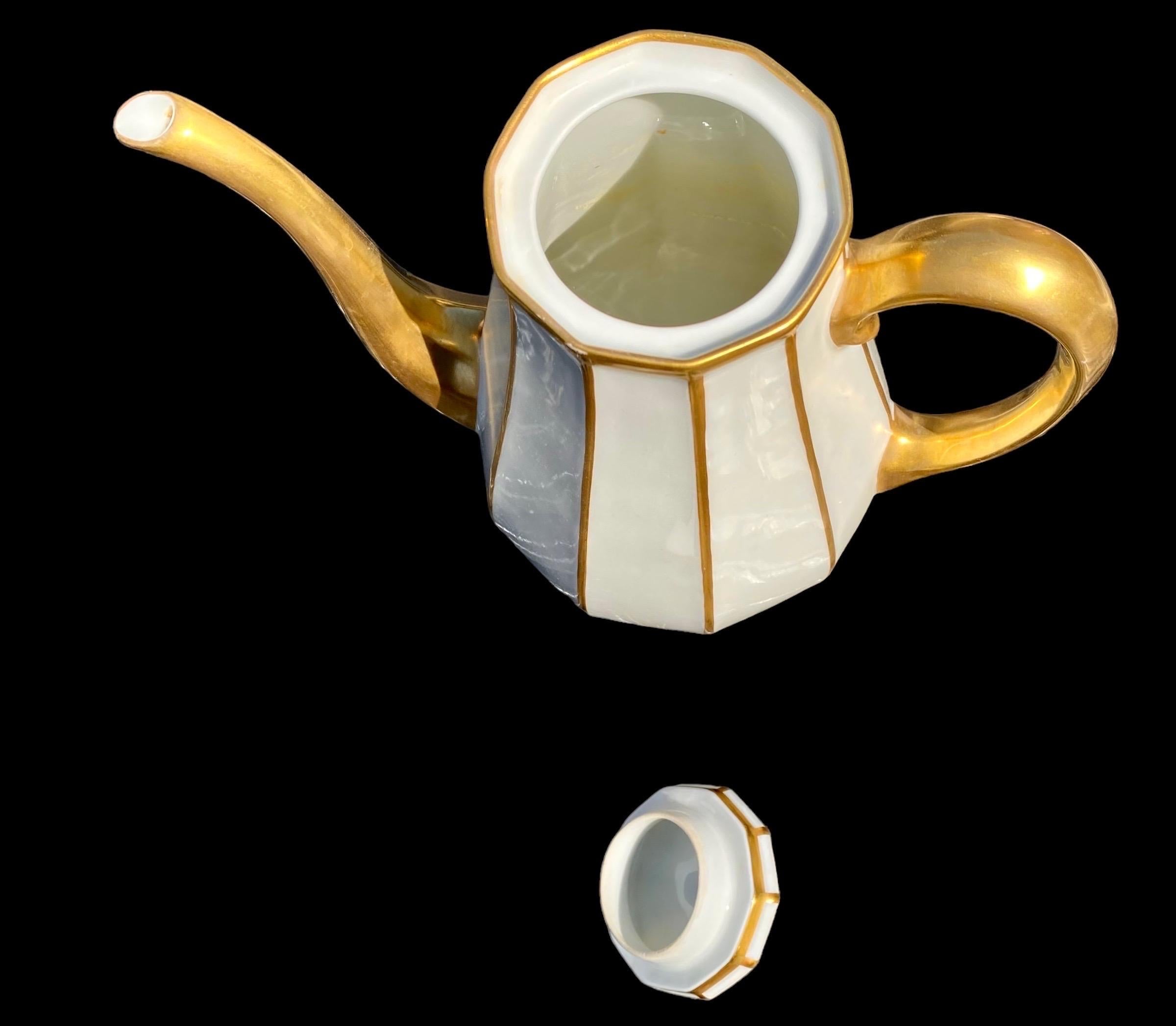 20th Century Antique Limoges Porcelain Coffee Pot