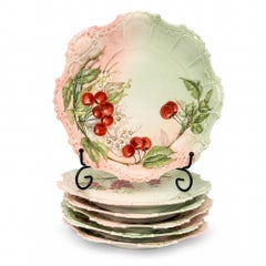 Antique Limoges Porcelain Dessert Service, Hand-Painted, 1900