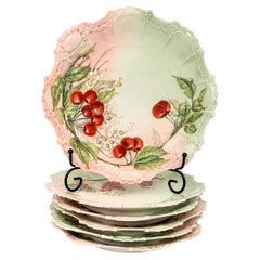 Antique Limoges Porcelain Dessert Service, Hand-Painted, 1900