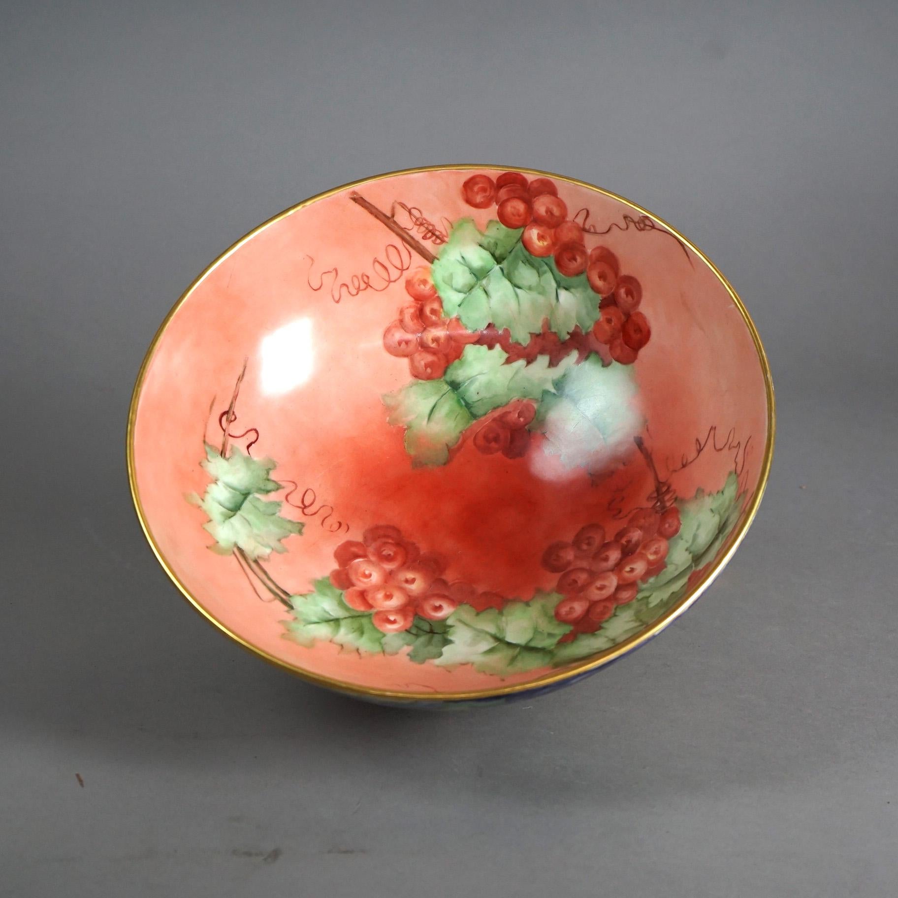 antique punch bowl with pedestal