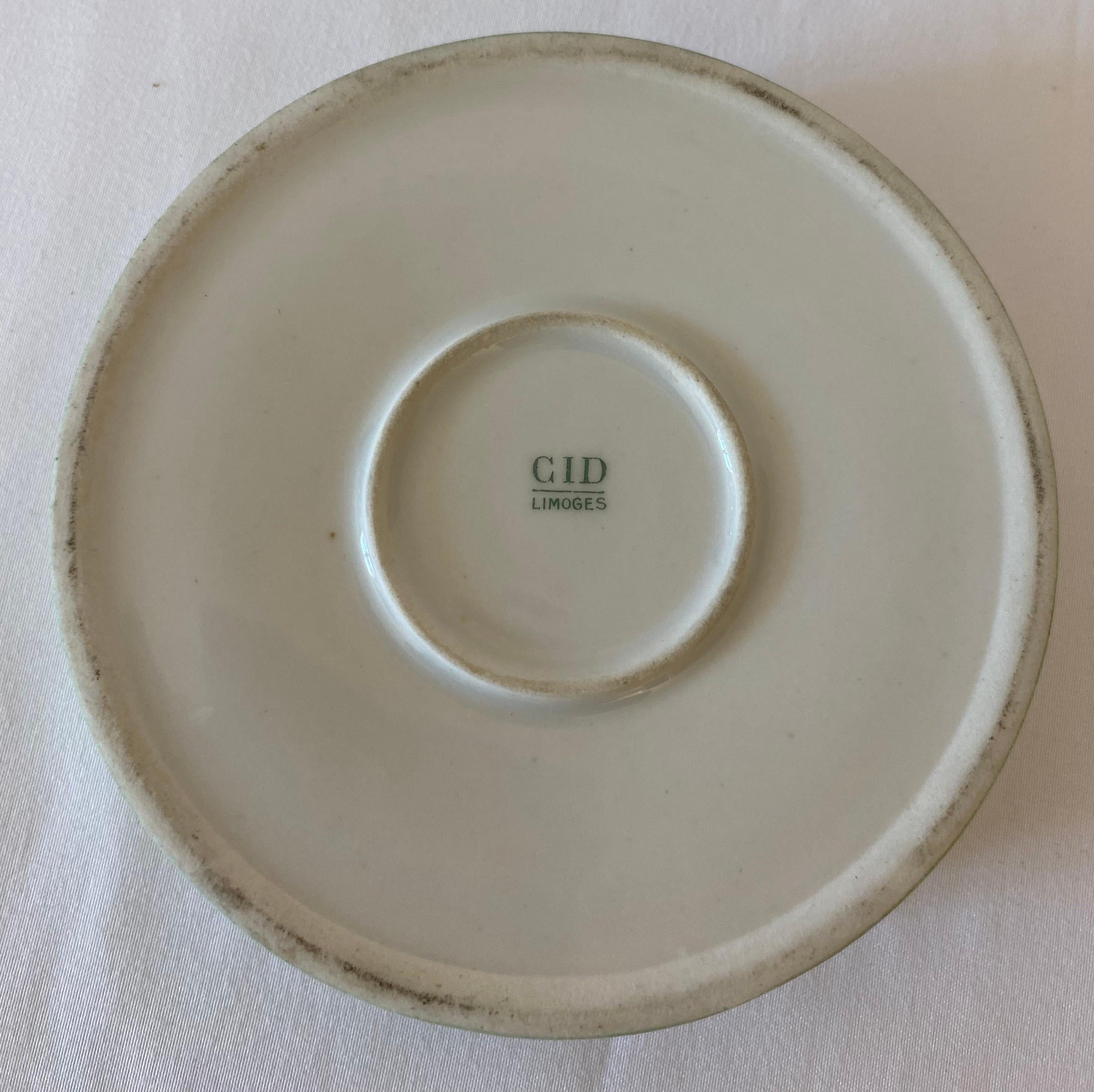 Antike Limoges-Porzellanschmuckkästchen oder Candy Dish mit Deckel (Handbemalt) im Angebot