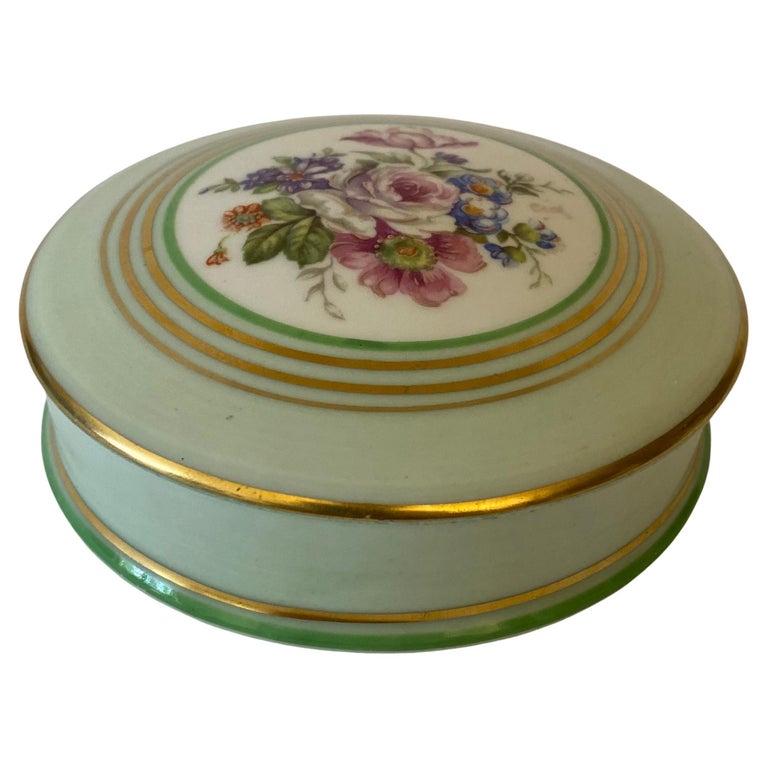 Boîte à Bijoux En Porcelaine Signée Inès De La Fressange - Collection Lunéville Stella, Datée 5 Août 2006