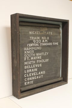 Antique Linen Cloth Bus Schedule Roll