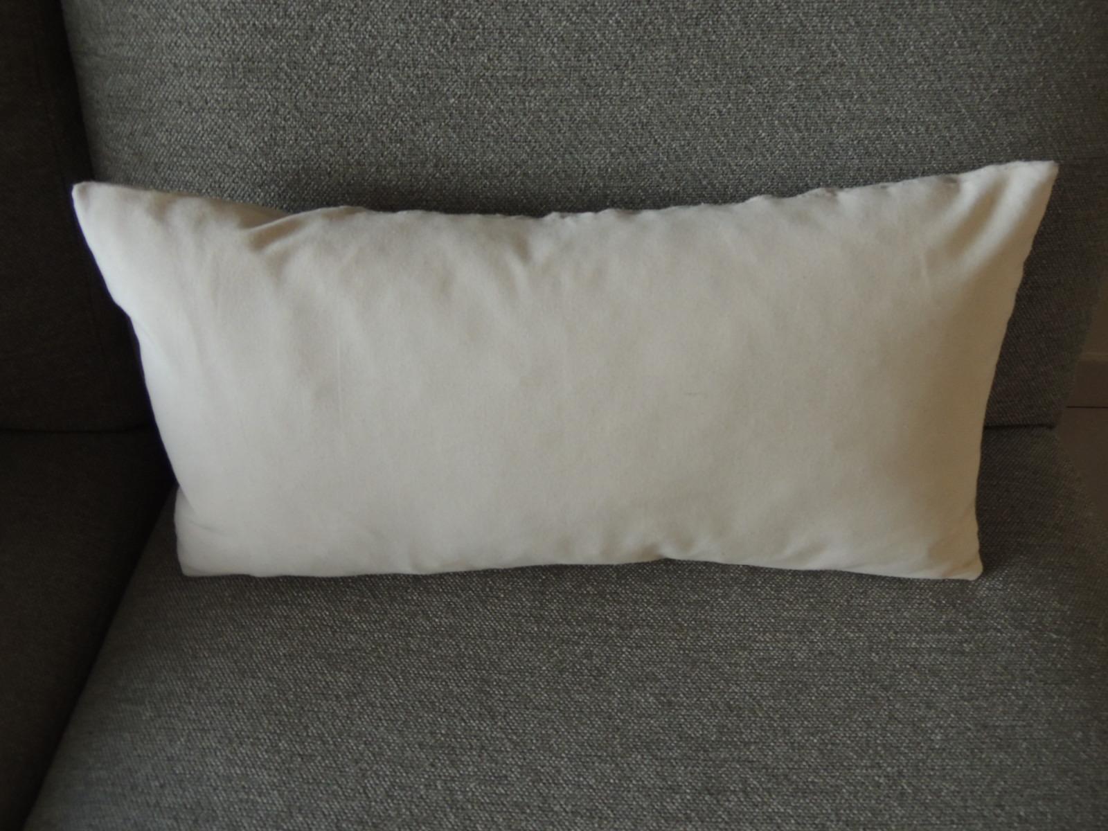 Hand-Crafted Antique Linen Decorative Bolster Pillow with Vintage Jute Trim For Sale