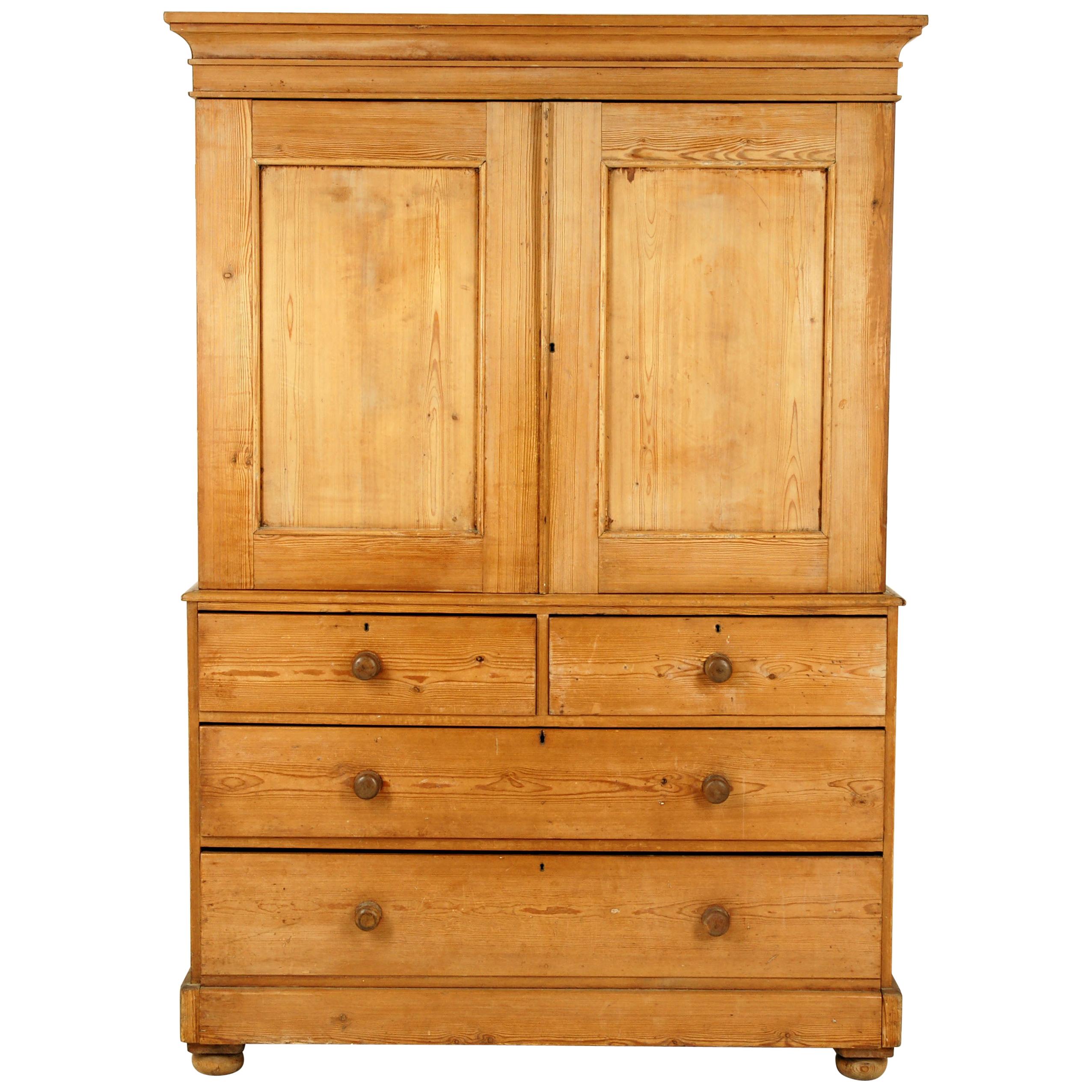 Presse à linge ancienne:: commode ancienne:: victorien:: Écosse:: 1870