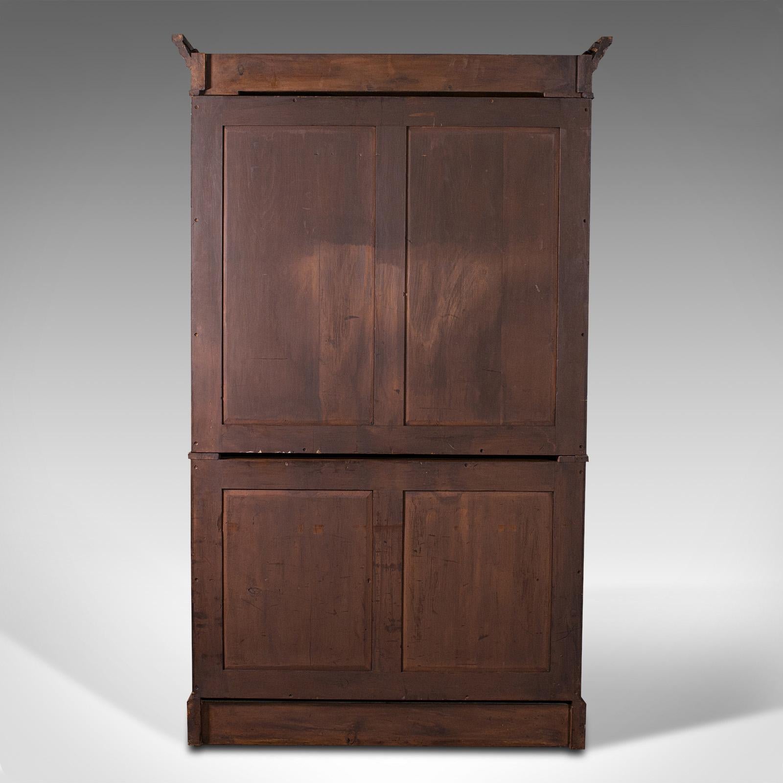 Antique Linen Press Cupboard, English, Walnut, Cabinet, London, Victorian, 1890 In Good Condition In Hele, Devon, GB