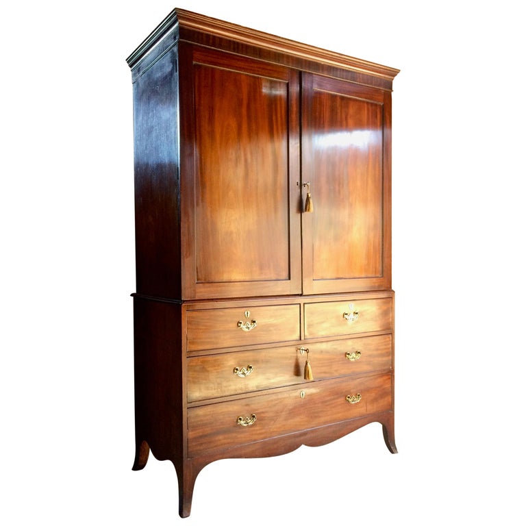 Antique Linen Press Wardrobe Armoire Victorian Mahogany Circa 1850 Tall At 1stdibs Antique Linen Press Wardrobe Armoire, Tall Armoire Wardrobe