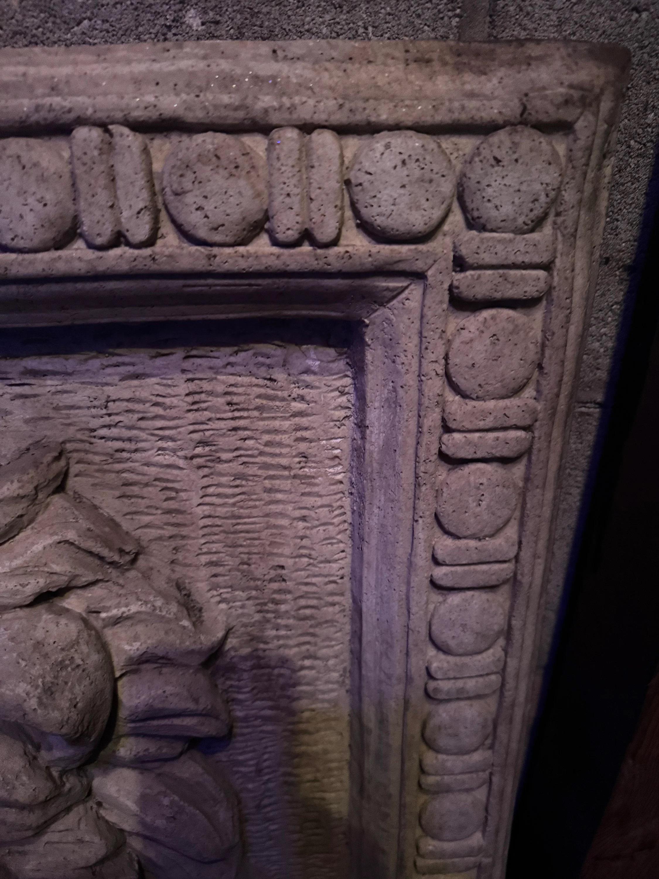 Rustic Antique Lion Stone Architectural Wall Salvage For Sale