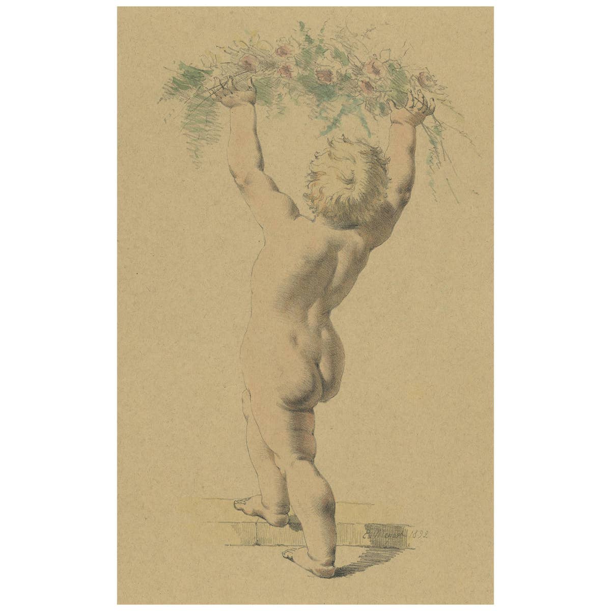 Antique Litho of an Angel by Meyer, 1892