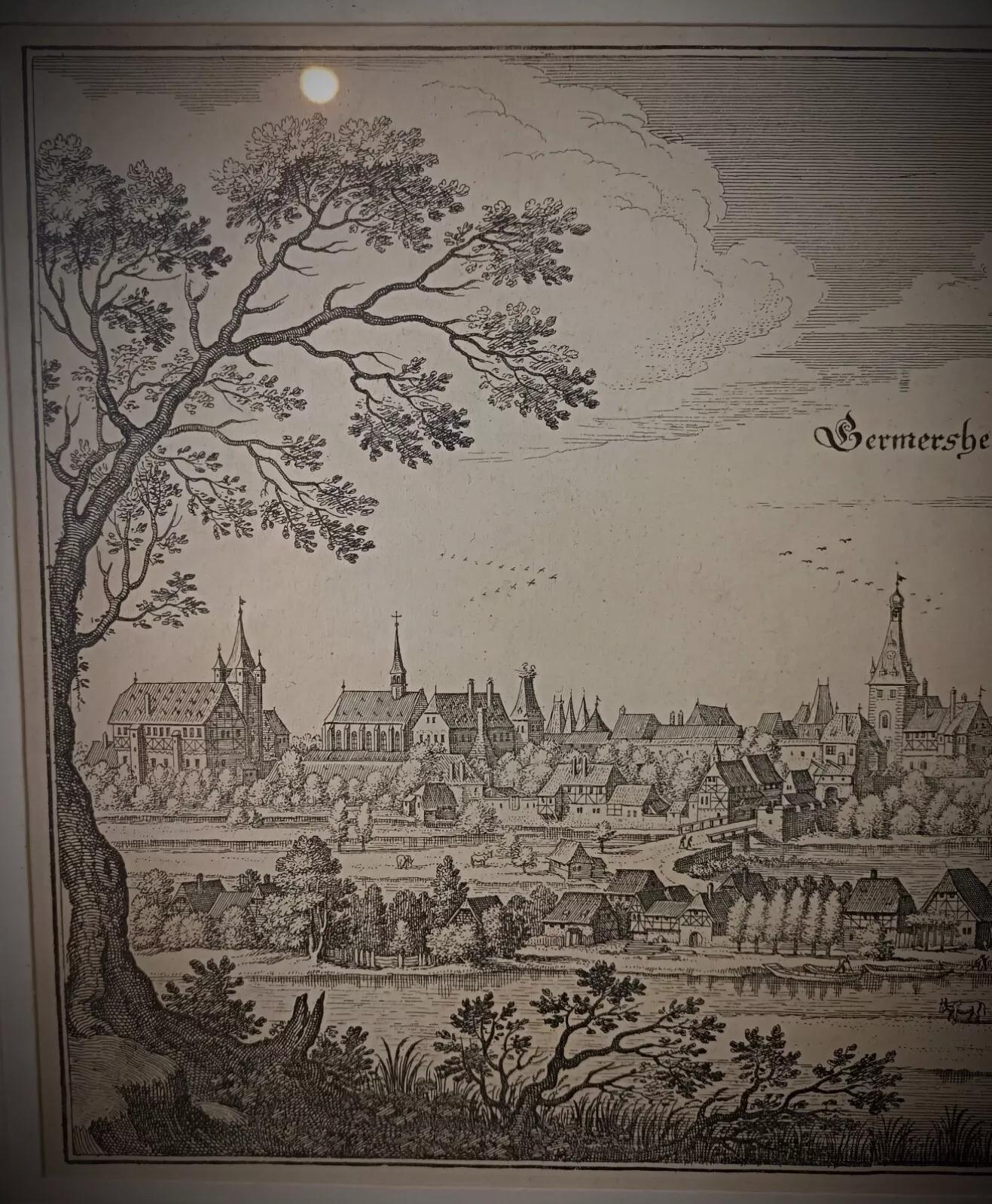 Empire Antique Lithograph from Bermersheim, Germany - 2Y233