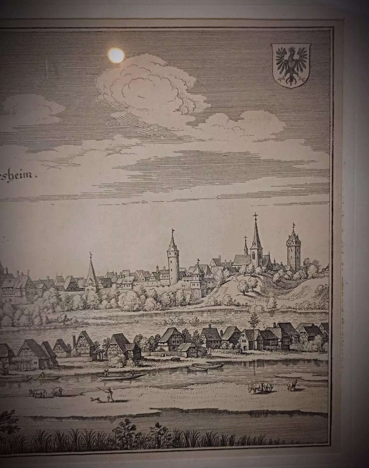 French Antique Lithograph from Bermersheim, Germany - 2Y233