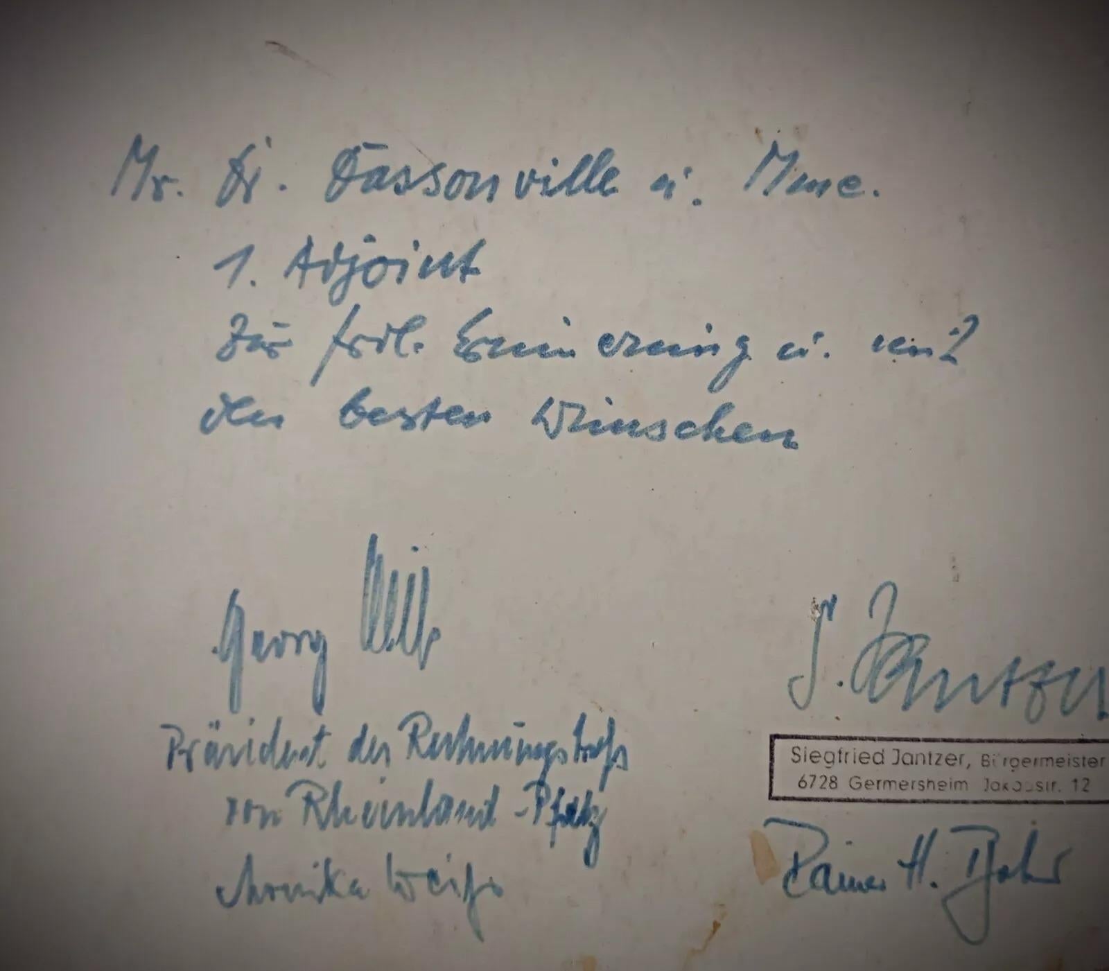 Paper Antique Lithograph from Bermersheim, Germany - 2Y233