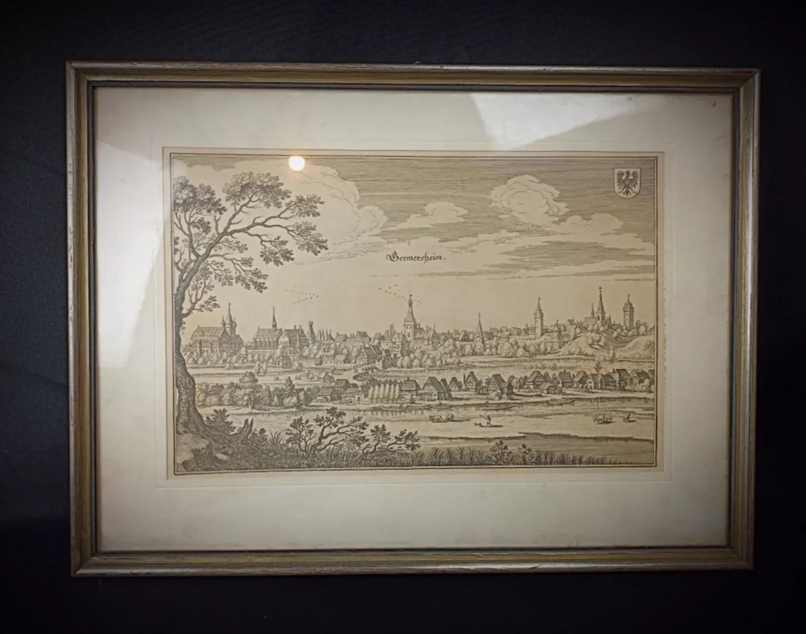 Antique Lithograph from Bermersheim, Germany - 2Y233 1